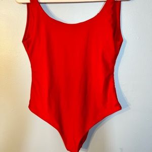 Red one piece swimwear used once